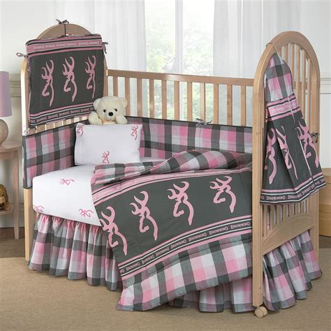 plaid crib set